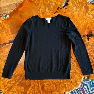 White House Black Market Black Sweater Size Large